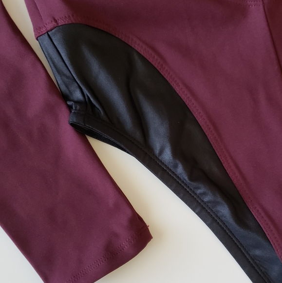 NWT! FABLETICS WINE COLORED KARLEEN BODYSUIT - Picture 4 of 8